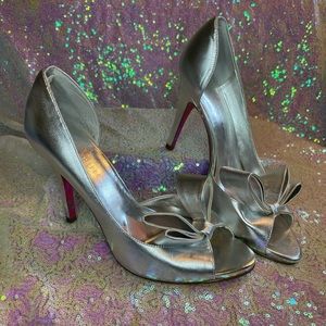 Paris Hilton Bow Peep-Toe Pumps